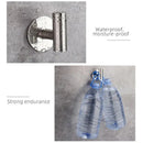 Stainless Steel Robe Hook Adhesive Wall Hook Towel Hook for Bathroom Kitchen Garage Heavy Duty Wall Mounted Kitchen