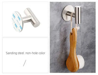 Stainless Steel Robe Hook Adhesive Wall Hook Towel Hook for Bathroom Kitchen Garage Heavy Duty Wall Mounted Kitchen