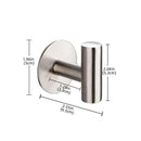 Stainless Steel Robe Hook Adhesive Wall Hook Towel Hook for Bathroom Kitchen Garage Heavy Duty Wall Mounted Kitchen