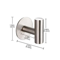 Stainless Steel Robe Hook Adhesive Wall Hook Towel Hook for Bathroom Kitchen Garage Heavy Duty Wall Mounted Kitchen