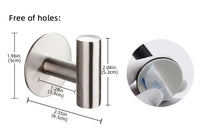 Stainless Steel Robe Hook Adhesive Wall Hook Towel Hook for Bathroom Kitchen Garage Heavy Duty Wall Mounted Kitchen