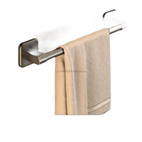 Black towel bar with dimensions.