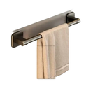 Black towel bar with dimensions.