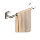 Black towel bar with dimensions.