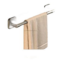 Black towel bar with dimensions.