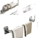 Bathroom storage accessories.