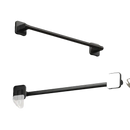 Two black towel bars.