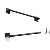 Two black towel bars.
