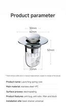 Universal Basin Pop-up Drain Filter Wash Basin Hair Sink Strainer Kitchen Bathtub Stopper Shower Plug Bathroom Tool