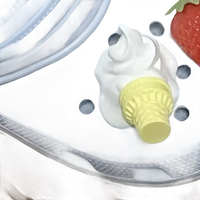 Ice cream cone Croc charm.