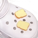 White Croc with bread charms.