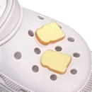 White Croc with bread charms.