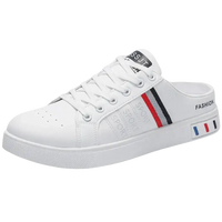 White slip-on sneaker.