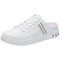 White slip-on sneaker.