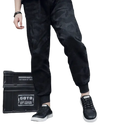 Camouflage jogger pants.
