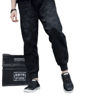 Camouflage jogger pants.