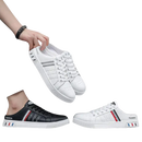 Fashionable slip-on sneakers.
