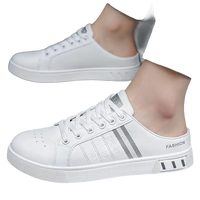 White backless sneakers.