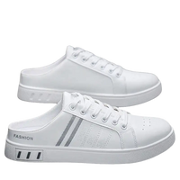 White backless sneakers.