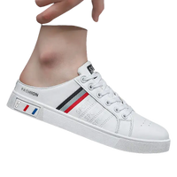 White leather mule sneaker.