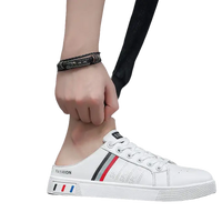 White leather mule sneaker.