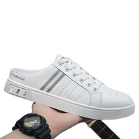 White slip-on sneaker.