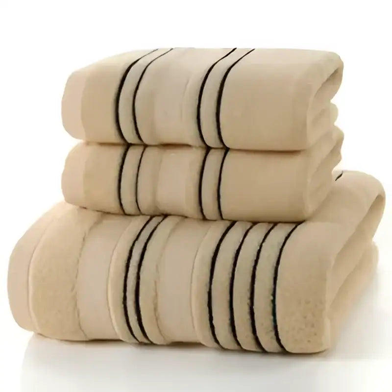 Striped Cotton Yarn Bath Towels 70x140cm