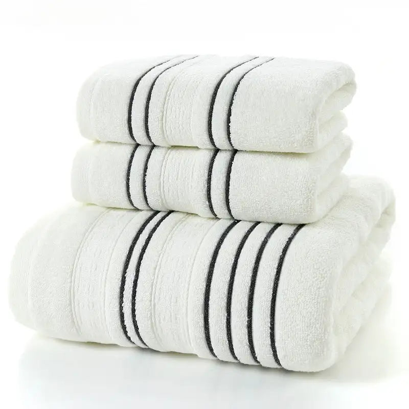 Striped Cotton Yarn Bath Towels 70x140cm