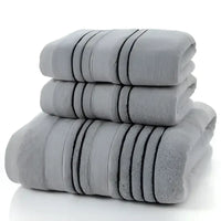 Cotton Luxe Bath Towel - Soft & Absorbent Comfort - Gray / Set / CM