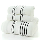 Cotton Luxe Bath Towel - Soft & Absorbent Comfort - White / Set / CM