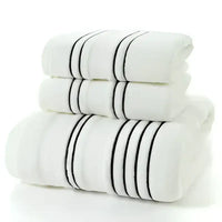 Cotton Luxe Bath Towel - Soft & Absorbent Comfort - White / Set / CM