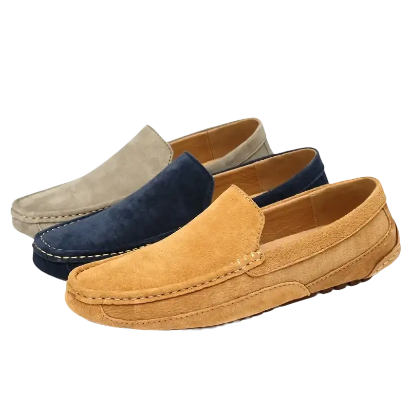 Suede Leather Man Loafers Luxury Casual Shoes
