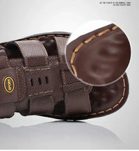 Genuine Leather Shoes for Men Summer New Men Sandals Luxury High Quality Cowhide Beach Shoes Outdoor Anti Slip Men