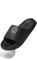Black bear-themed slide sandal.
