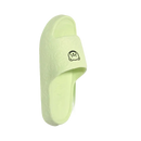 Light green slipper with cartoon.