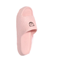 Pink cartoon-decorated slipper.
