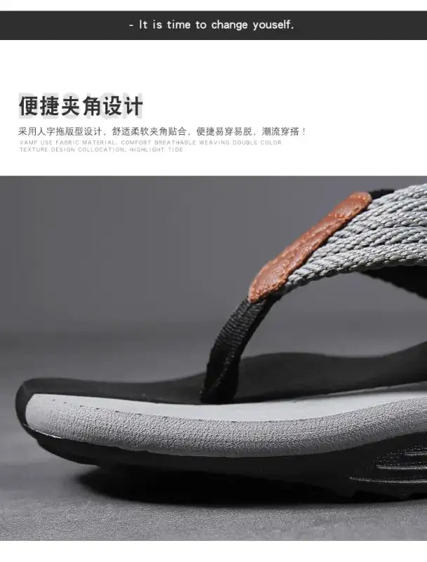 Slippers Men Summer New Casual Flip Flops Men’s Sandals Wear Anti-skid Beach Sandal Shoe Slipper