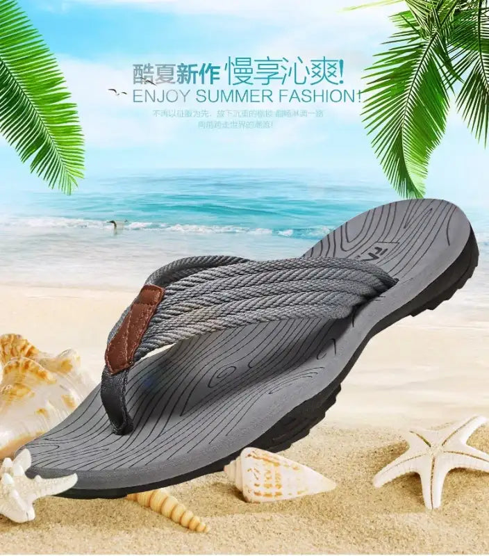 Slippers Men Summer New Casual Flip Flops Men’s Sandals Wear Anti-skid Beach Sandal Shoe Slipper