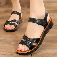 Women’s Mum Sandals Summer New Solid Colour Comfortable Shoes Open Toe Non-slip Lightweight Slippers Sandalias Feminino