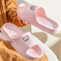 Women Summer EVA Slippers Indoor Home Bath Non Slip Soft Wide Comfort Couple Slippers Unisex Outdoor Beach Flip Flops