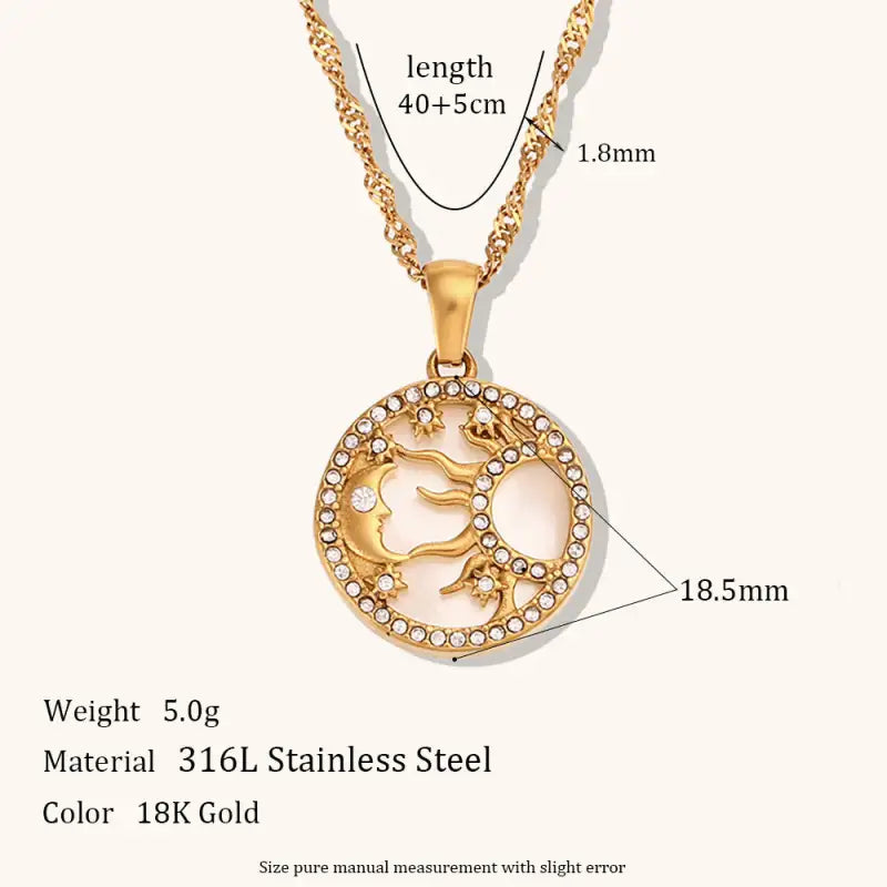 Sun Moon XINGX Shell Necklace