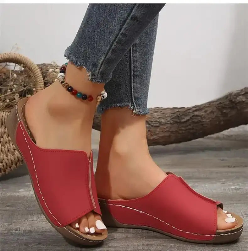 Summer Women Shoes Sandals Open Toe Ladies Shoes Slip On Women Shoe Wedge Women’s Shoes Beach Women Slippers Female