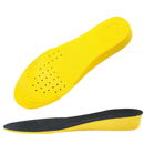 Yellow and black shoe insoles.