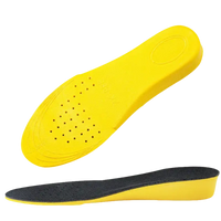 Yellow and black shoe insoles.