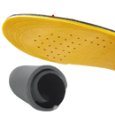 Shoe insole with cushioning.