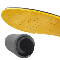 Shoe insole with cushioning.