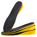 Yellow and black layered shoe inserts.