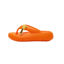 Orange platform flip-flop.