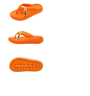 Orange flip-flop sandal.
