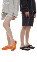 Two pairs of platform flip-flops.